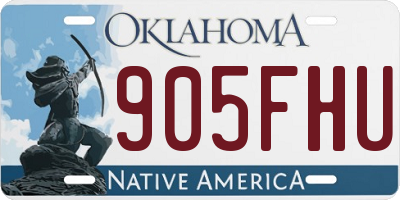 OK license plate 905FHU
