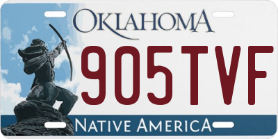 OK license plate 905TVF