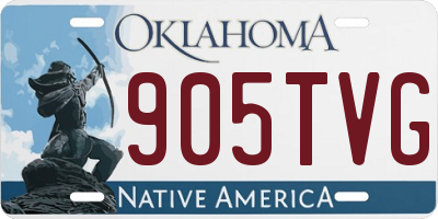 OK license plate 905TVG