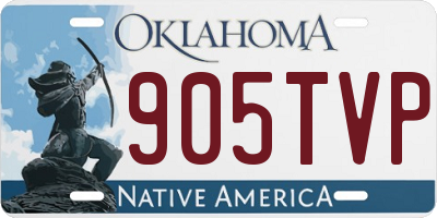 OK license plate 905TVP