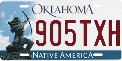OK license plate 905TXH