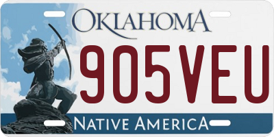 OK license plate 905VEU