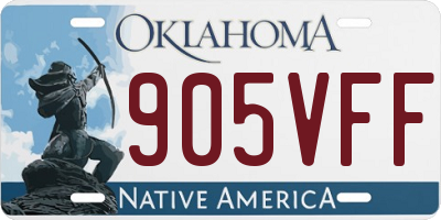 OK license plate 905VFF