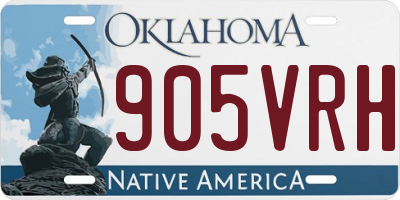OK license plate 905VRH