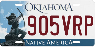 OK license plate 905VRP