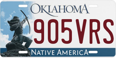 OK license plate 905VRS
