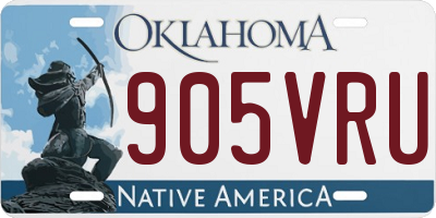 OK license plate 905VRU