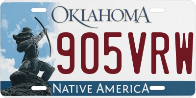 OK license plate 905VRW