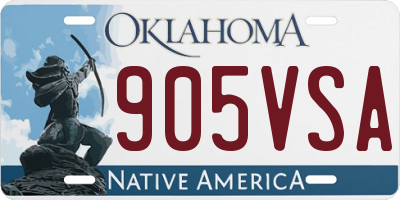 OK license plate 905VSA