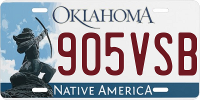 OK license plate 905VSB
