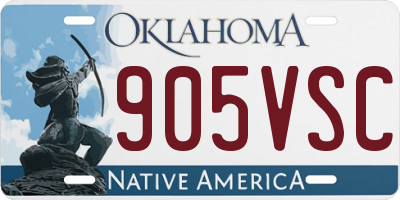 OK license plate 905VSC
