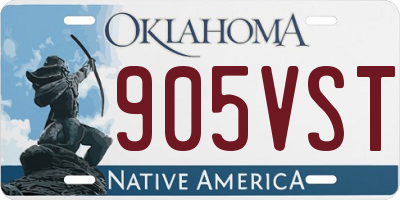 OK license plate 905VST