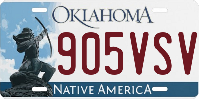 OK license plate 905VSV
