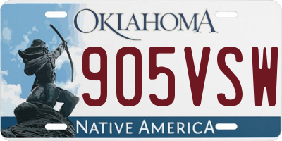 OK license plate 905VSW