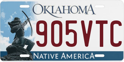 OK license plate 905VTC