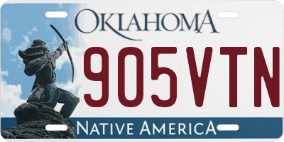 OK license plate 905VTN