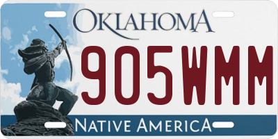 OK license plate 905WMM