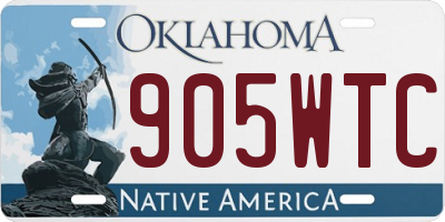 OK license plate 905WTC