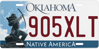 OK license plate 905XLT