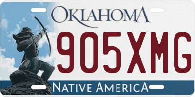 OK license plate 905XMG