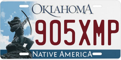 OK license plate 905XMP