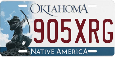 OK license plate 905XRG