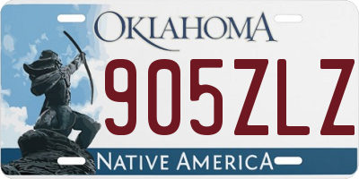 OK license plate 905ZLZ