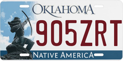 OK license plate 905ZRT