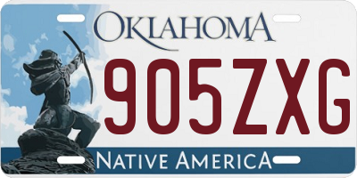 OK license plate 905ZXG
