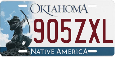 OK license plate 905ZXL