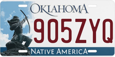 OK license plate 905ZYQ