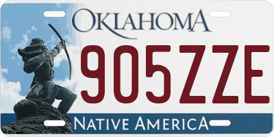 OK license plate 905ZZE