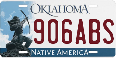 OK license plate 906ABS