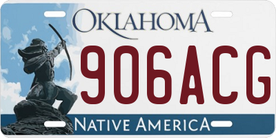 OK license plate 906ACG