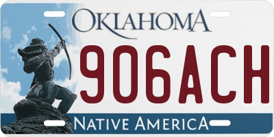 OK license plate 906ACH