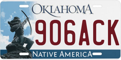 OK license plate 906ACK