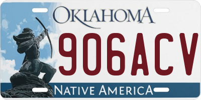 OK license plate 906ACV