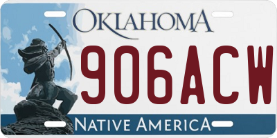 OK license plate 906ACW