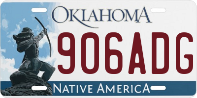 OK license plate 906ADG