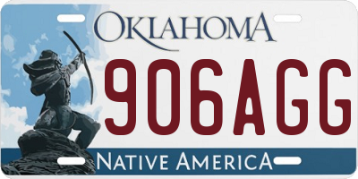 OK license plate 906AGG