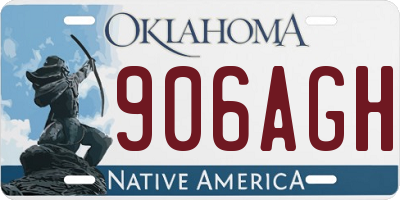 OK license plate 906AGH