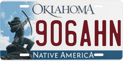 OK license plate 906AHN
