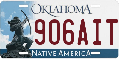OK license plate 906AIT