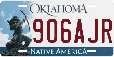 OK license plate 906AJR