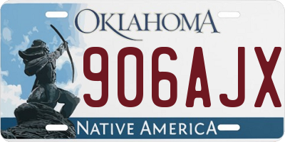 OK license plate 906AJX