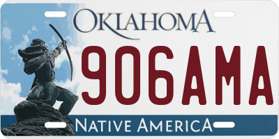 OK license plate 906AMA