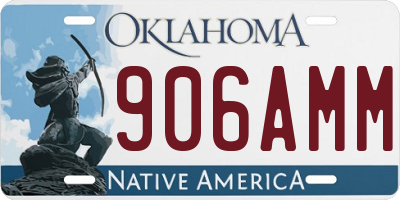 OK license plate 906AMM