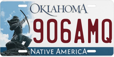 OK license plate 906AMQ