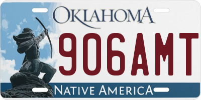 OK license plate 906AMT