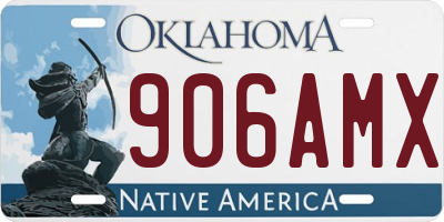 OK license plate 906AMX